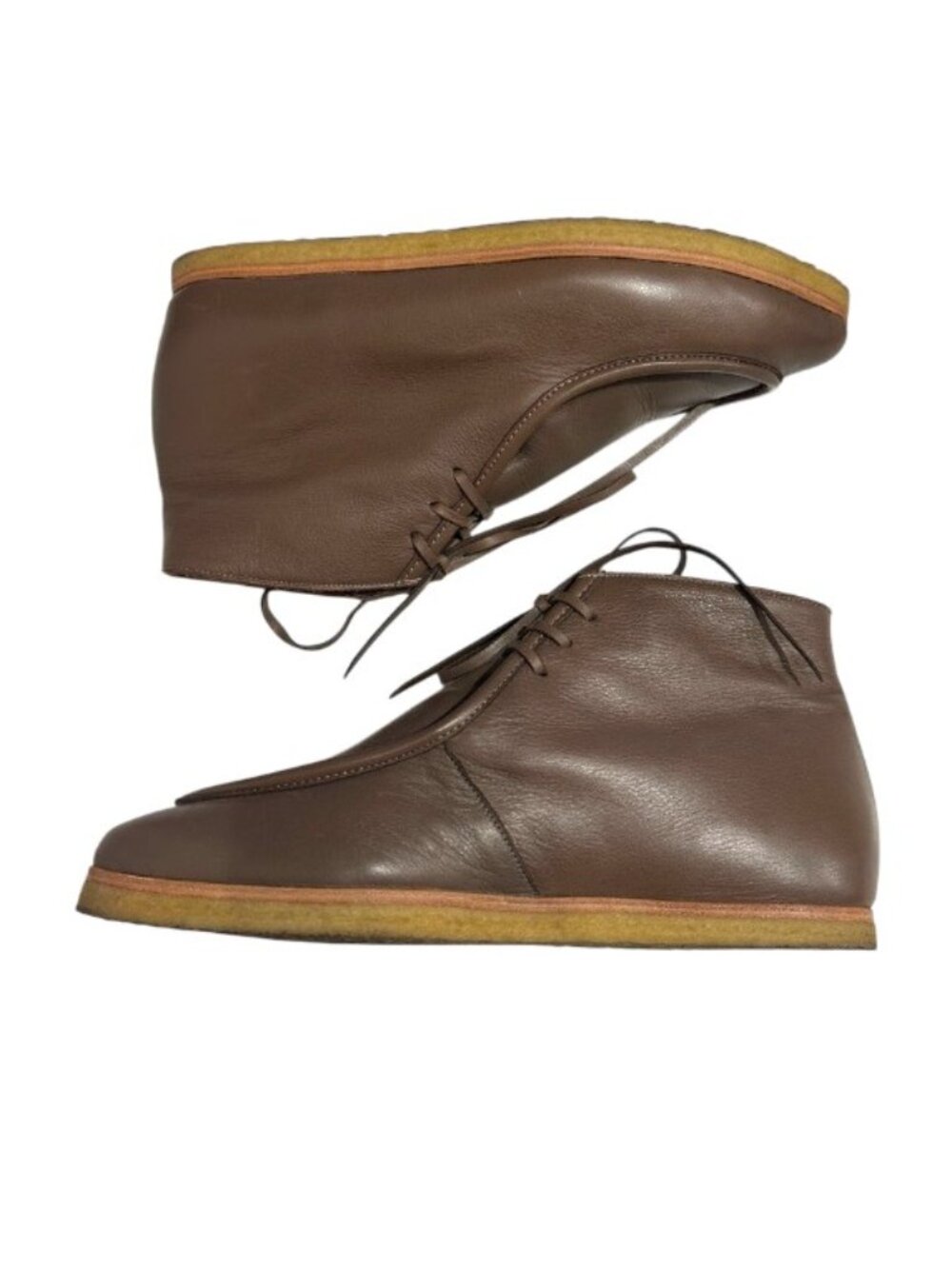 Coclico Women's Quinn Leather Brown Pointed Toe Wedge Chukka Boot, Size 39, EUC - Picture 3 of 10